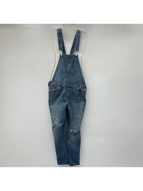 Levi's Denim Overalls With Distressed Knee Size XXS